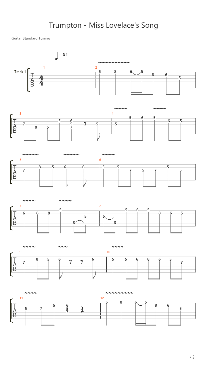 Trumpton - Miss Lovelaces Song吉他谱