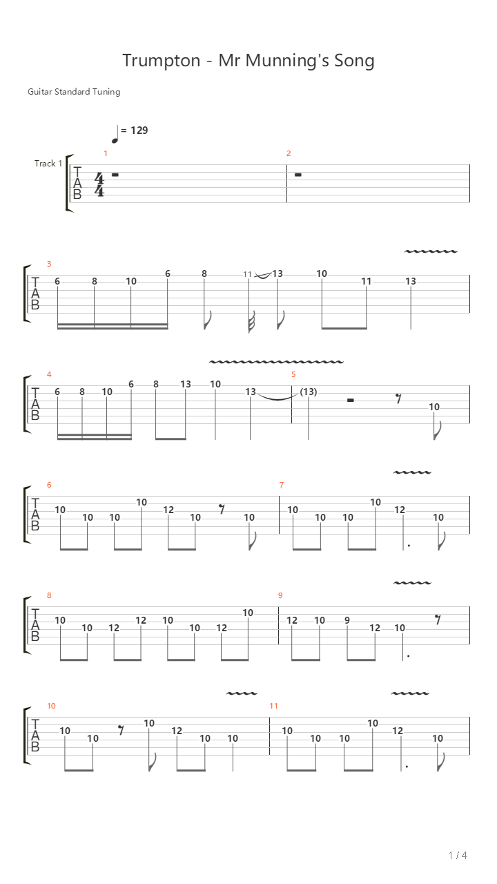 Trumpton - Mr Munnings Song吉他谱