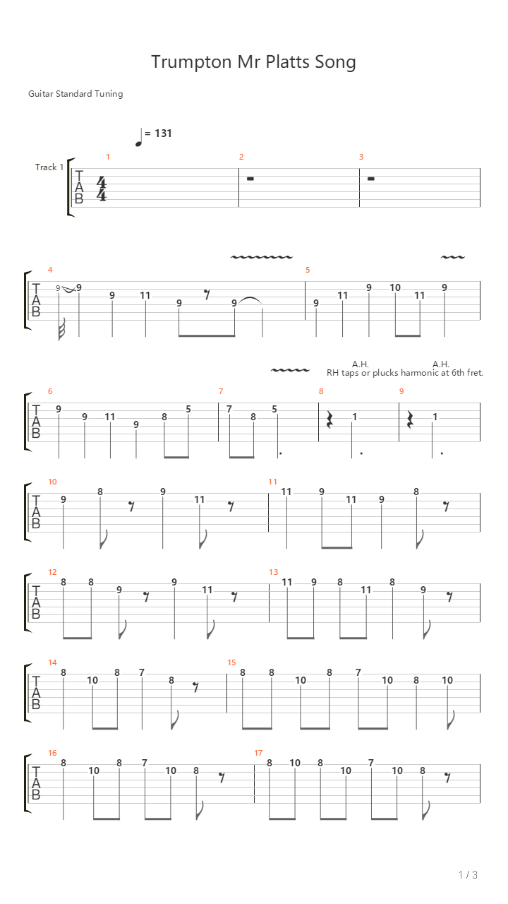 Trumpton - Mr Platts Song吉他谱