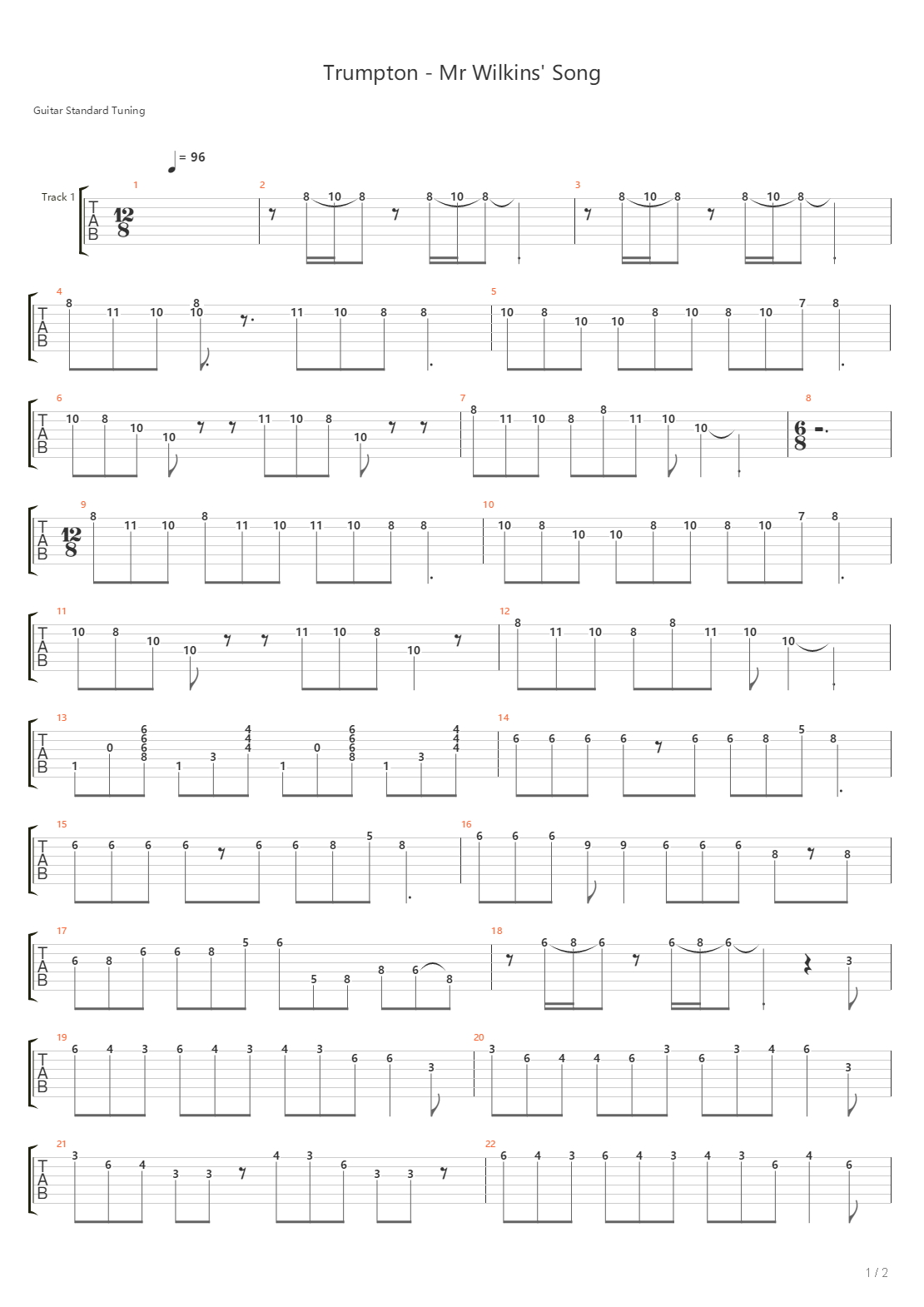 Trumpton - Mr Wilkins Song吉他谱