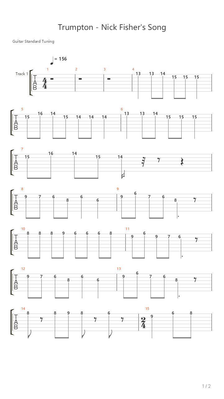 Trumpton - Nick Fishers Song吉他谱
