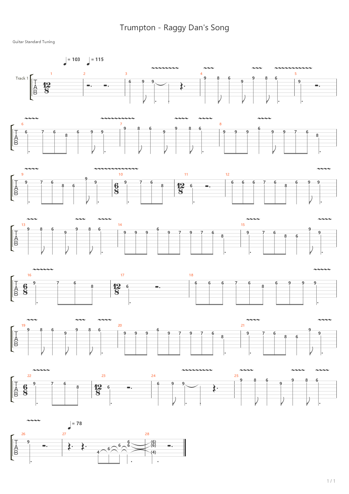 Trumpton - Raggy Dans Song吉他谱