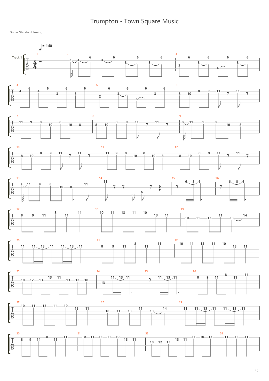 Trumpton - Town Square Music吉他谱