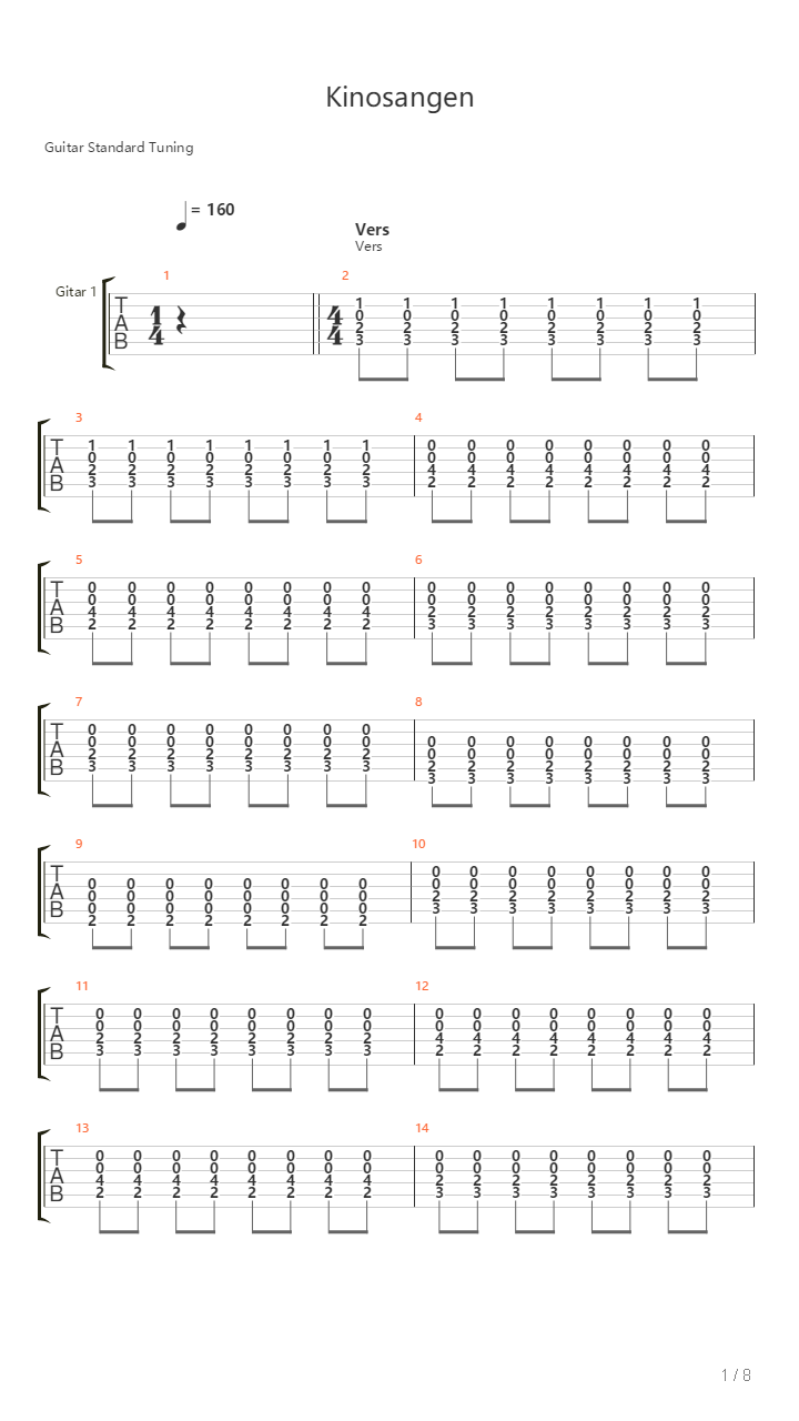 Kinosangen吉他谱