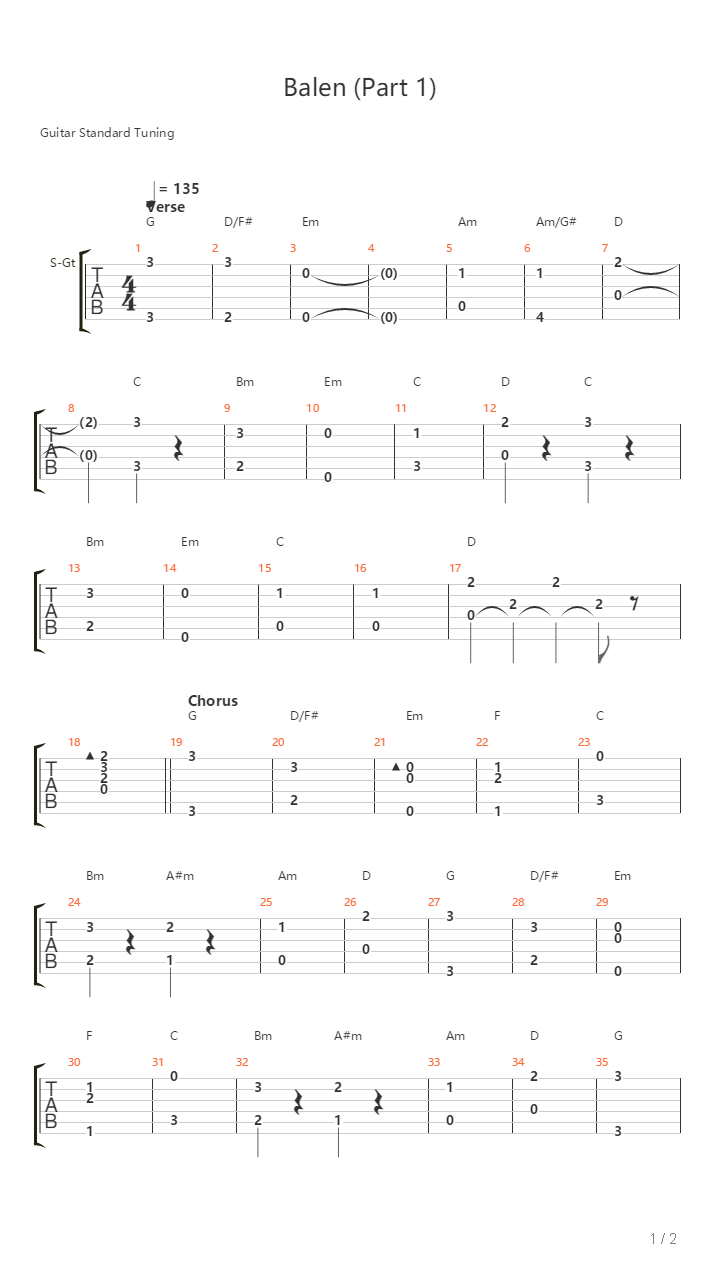 Balen Part 1吉他谱