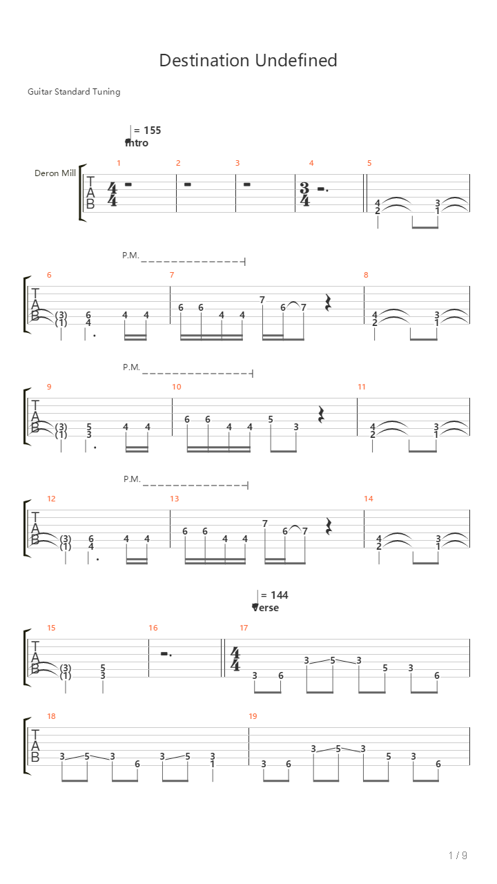 Destination Undefined吉他谱