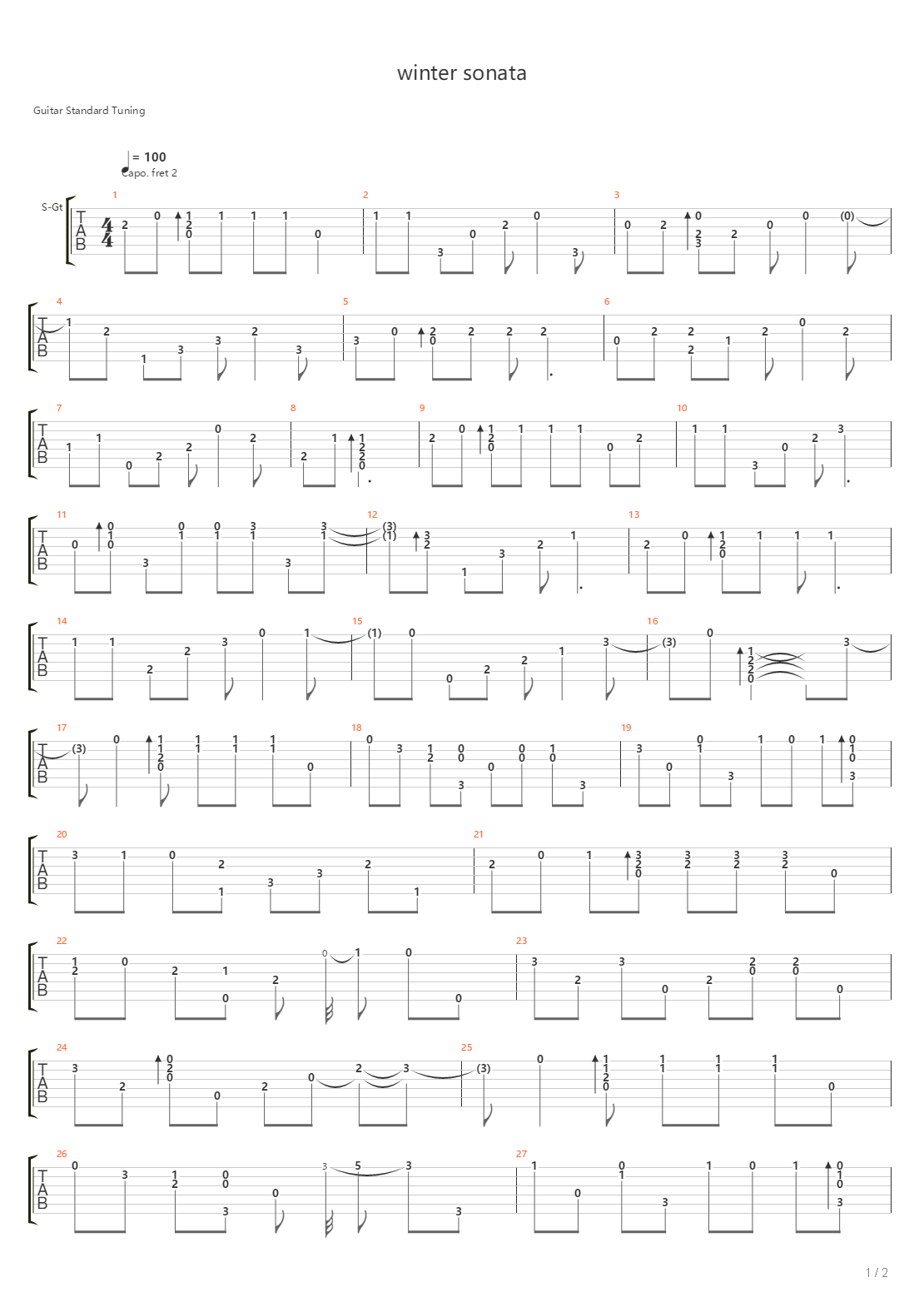 From The Beginning Until Now吉他谱