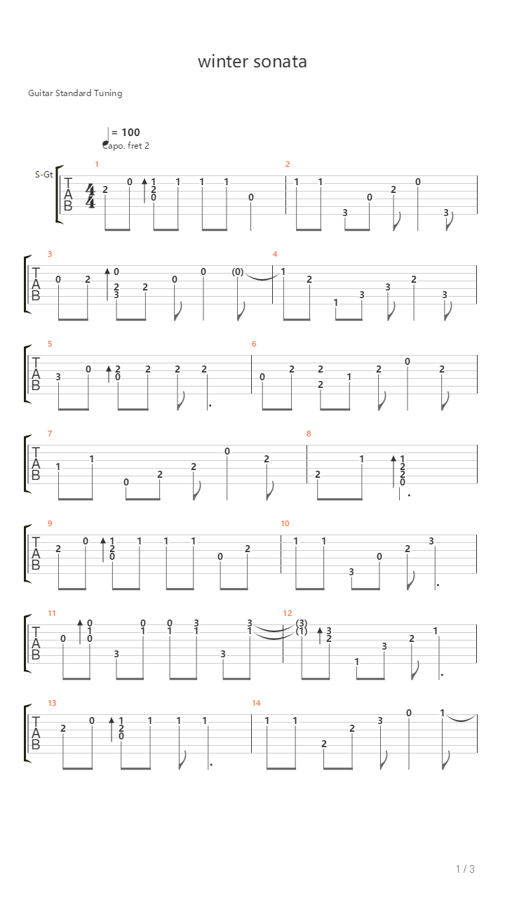 From The Beginning Until Now吉他谱