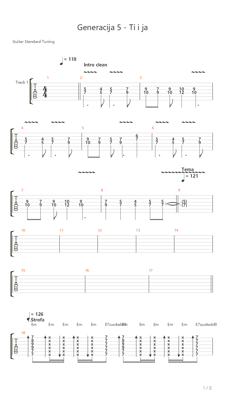 Ti I Ja吉他谱