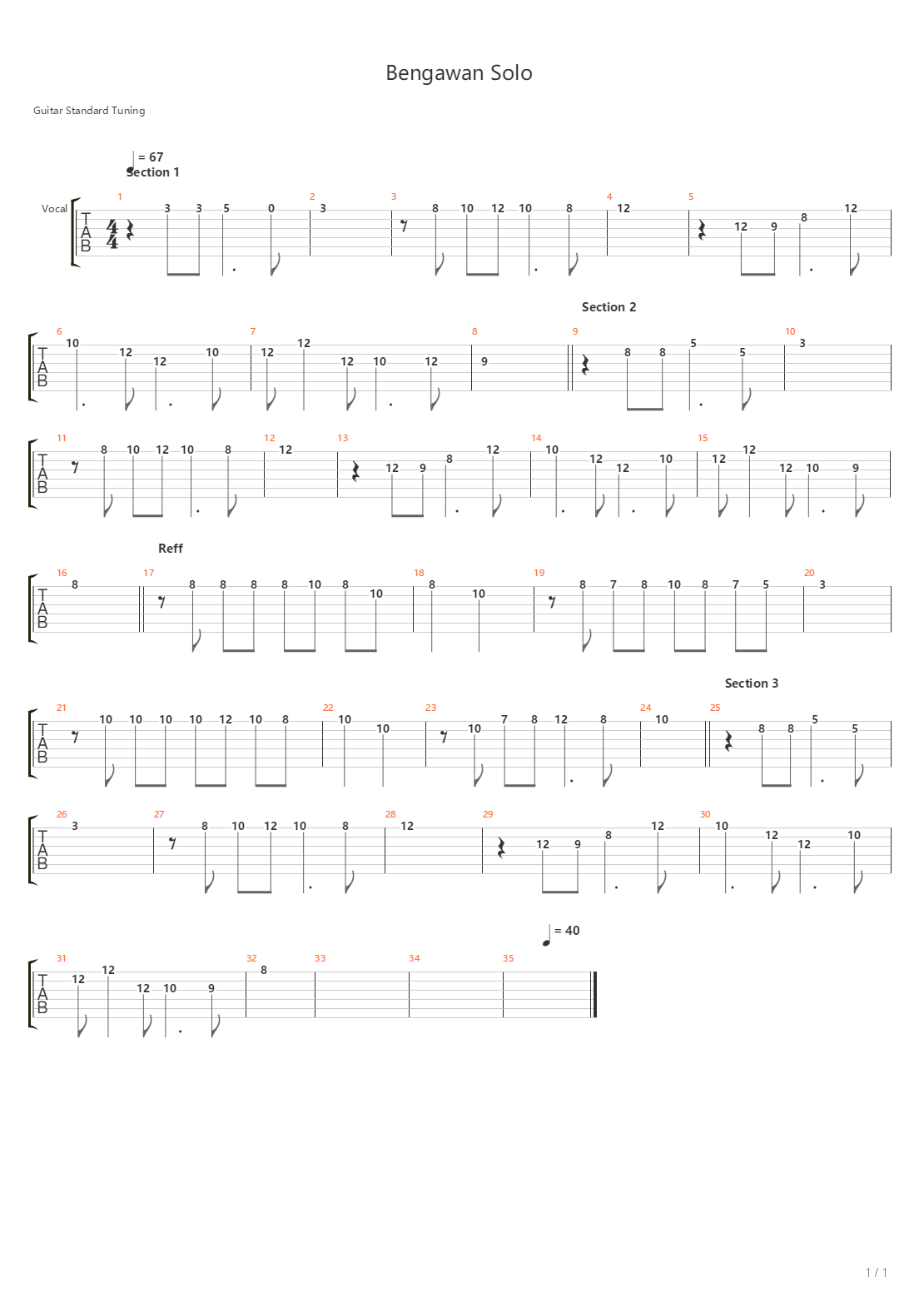 Bengwan吉他谱