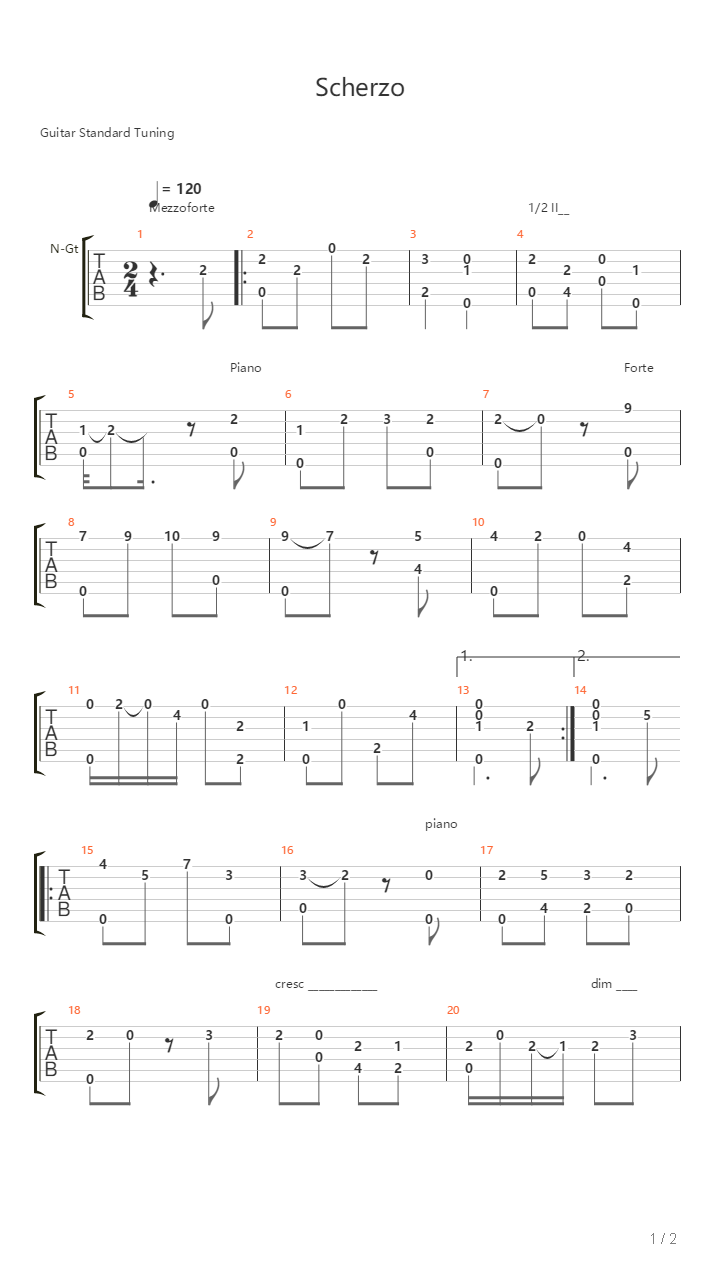 Scherzo吉他谱