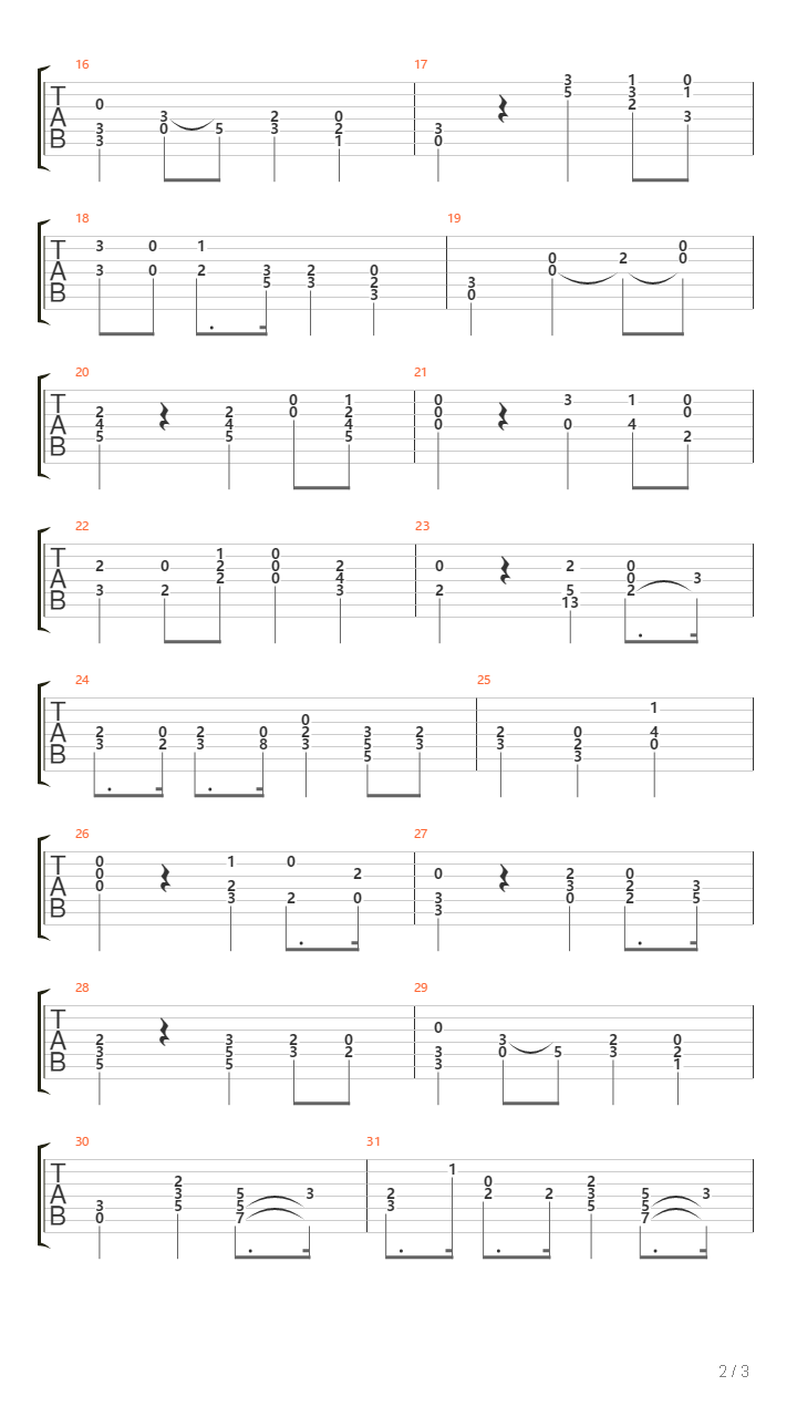 Caro Mio Ben吉他谱