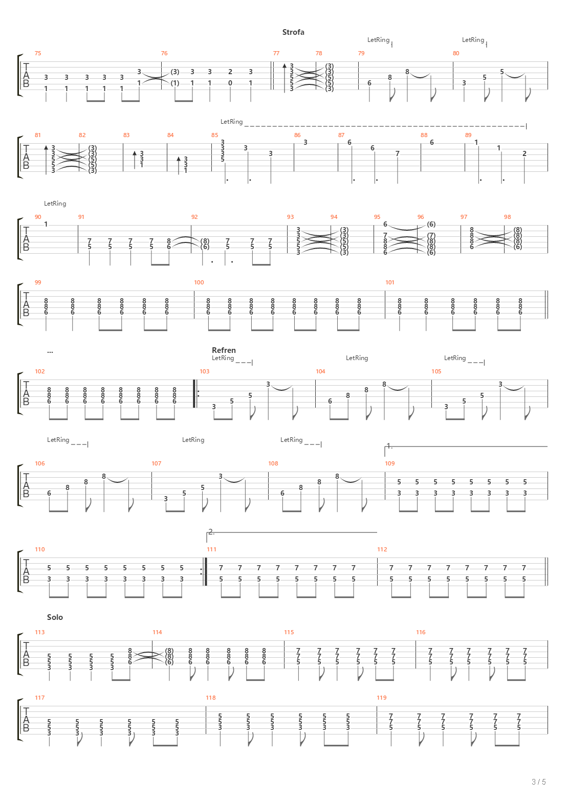 Trag吉他谱