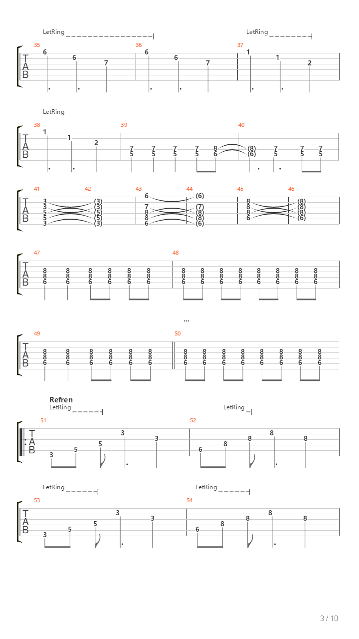 Trag吉他谱