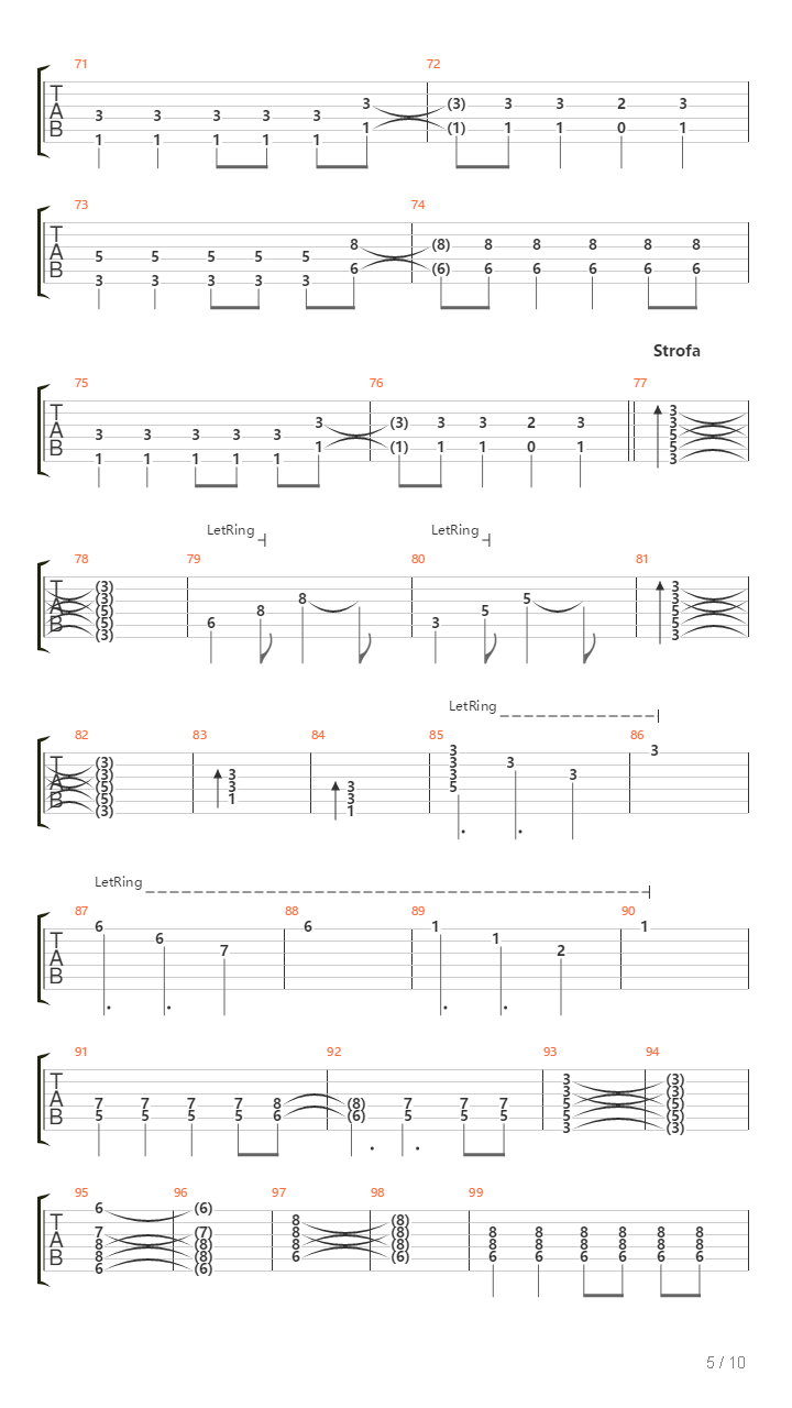 Trag吉他谱