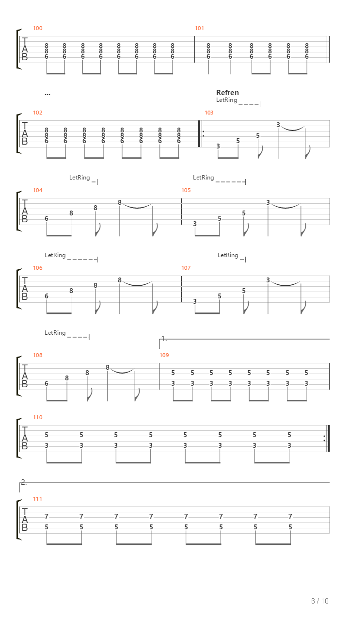 Trag吉他谱