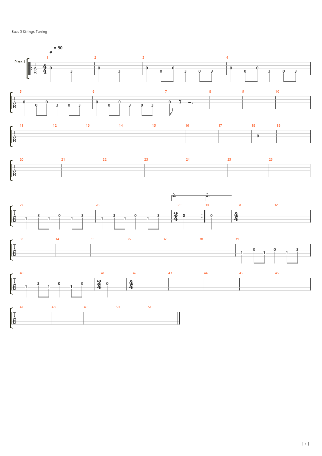 El Paso Del Gigante吉他谱