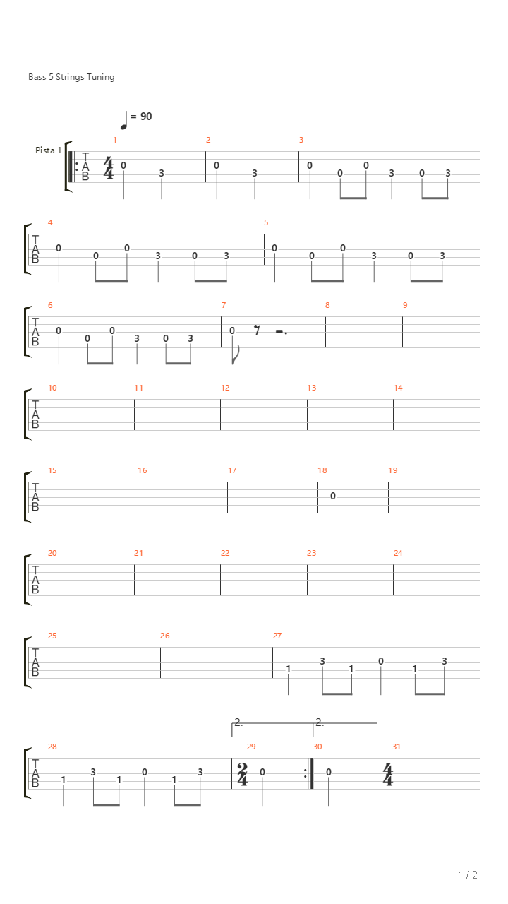 El Paso Del Gigante吉他谱