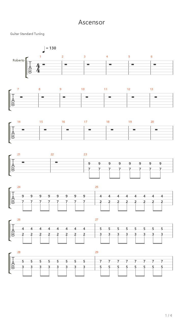 Ascensor吉他谱