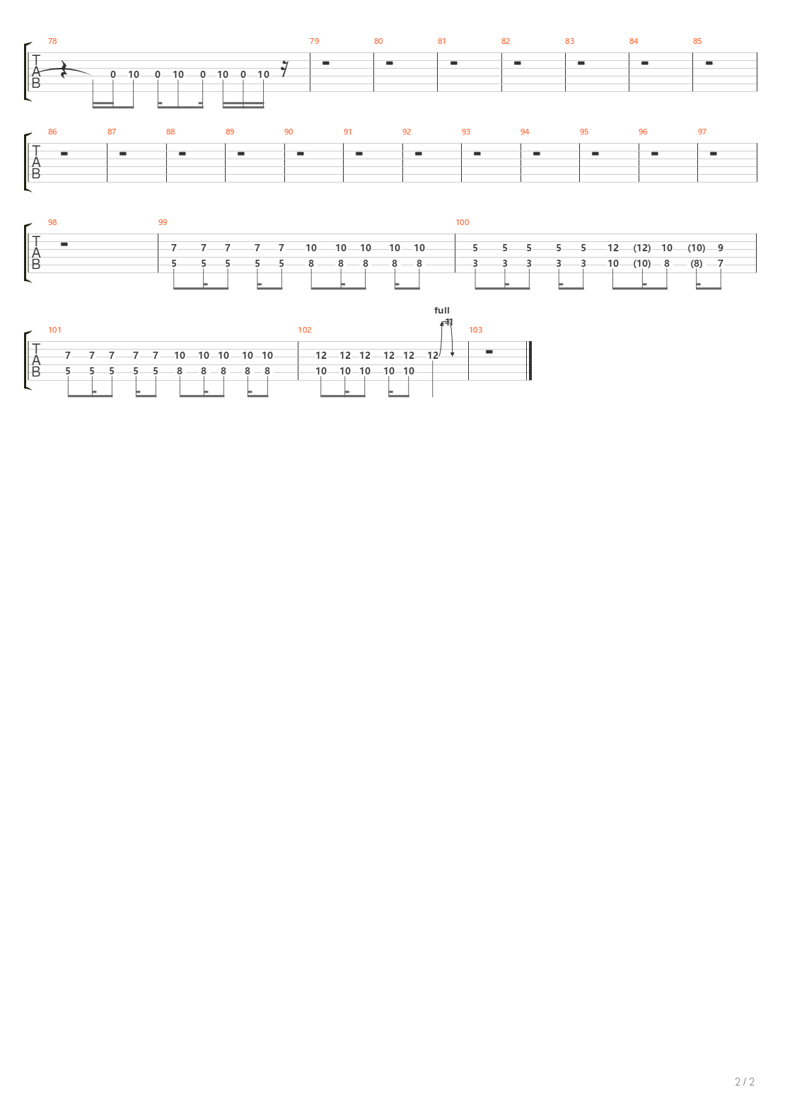 Cancion 2吉他谱