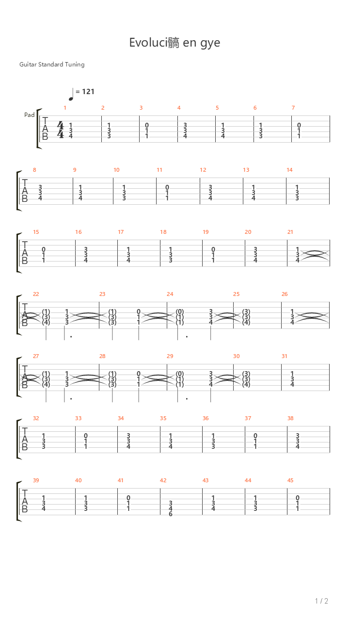 Evolucion En Gye吉他谱
