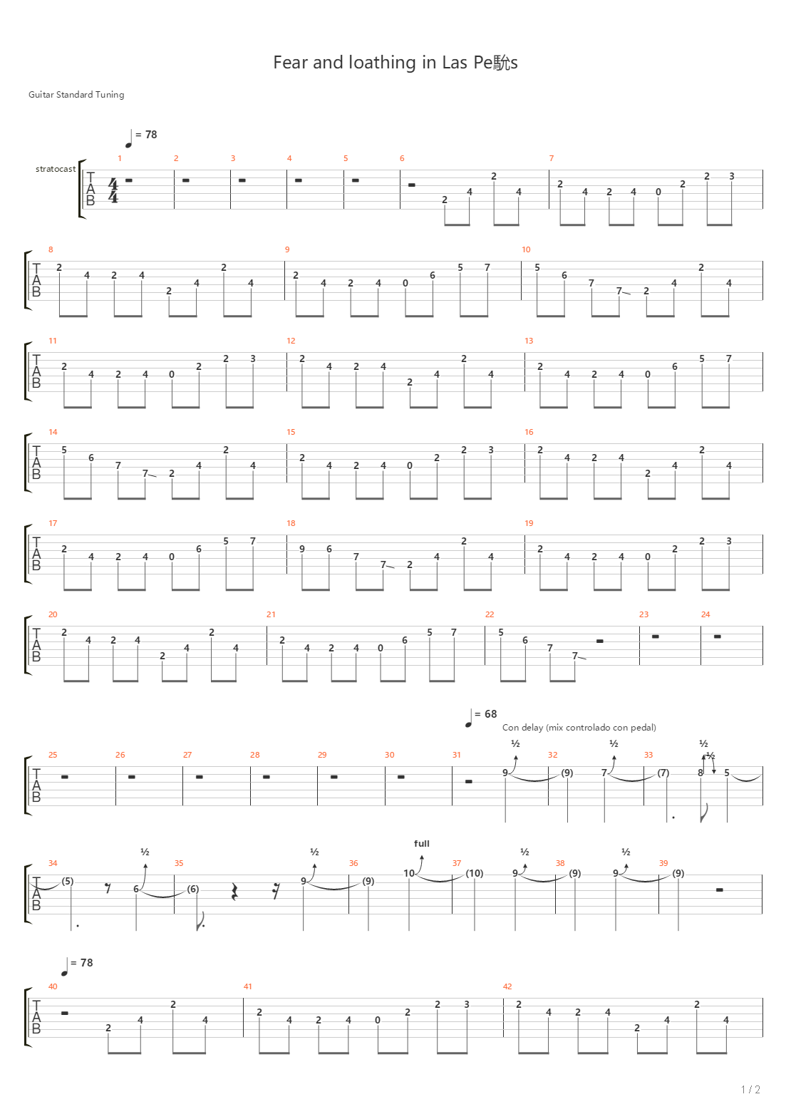 Fear And Loathing In Las Penias吉他谱