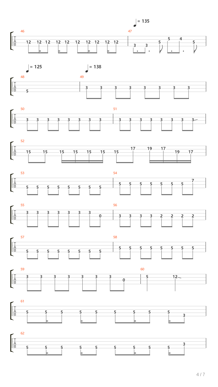 Kedate Conmigo Bass Only吉他谱