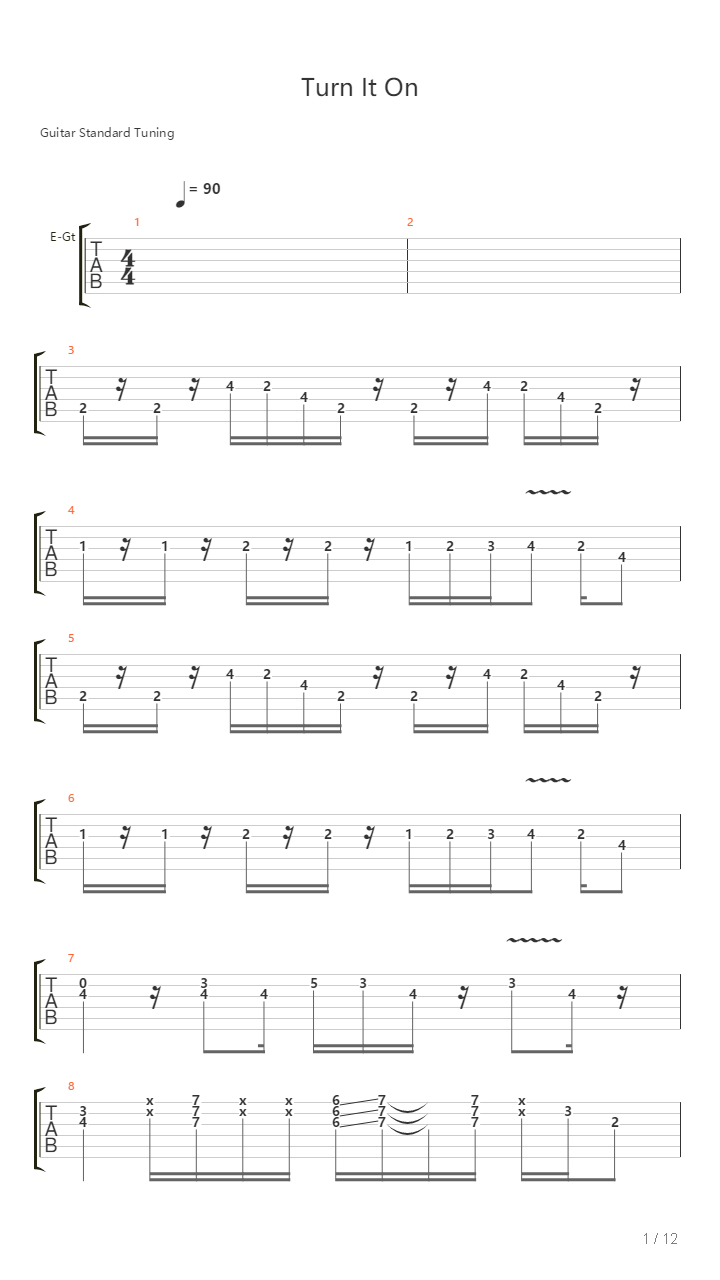 Turn It On吉他谱