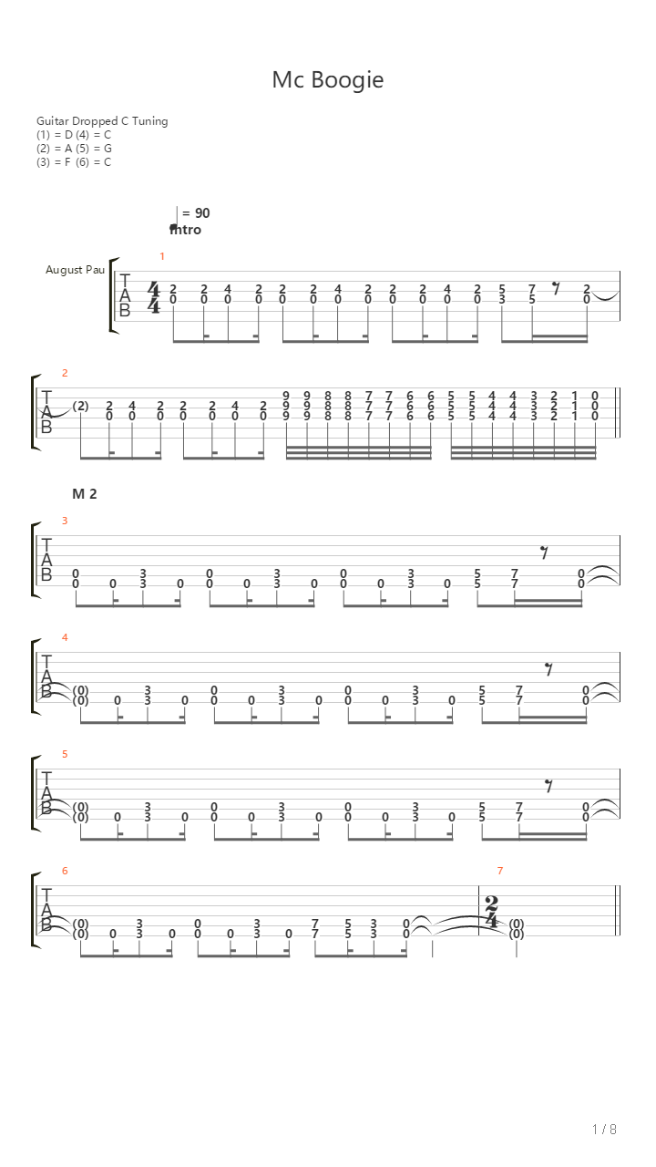 Mc Boogie吉他谱