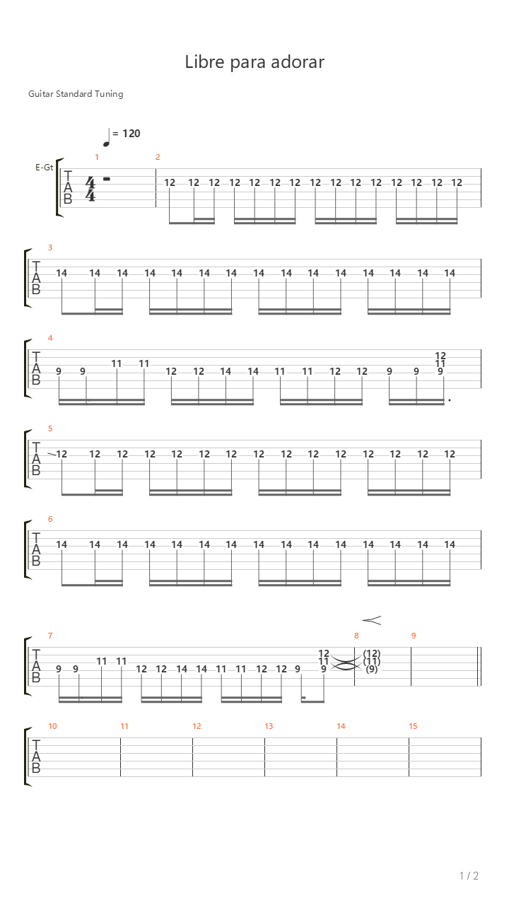 Libre Para Adorar吉他谱