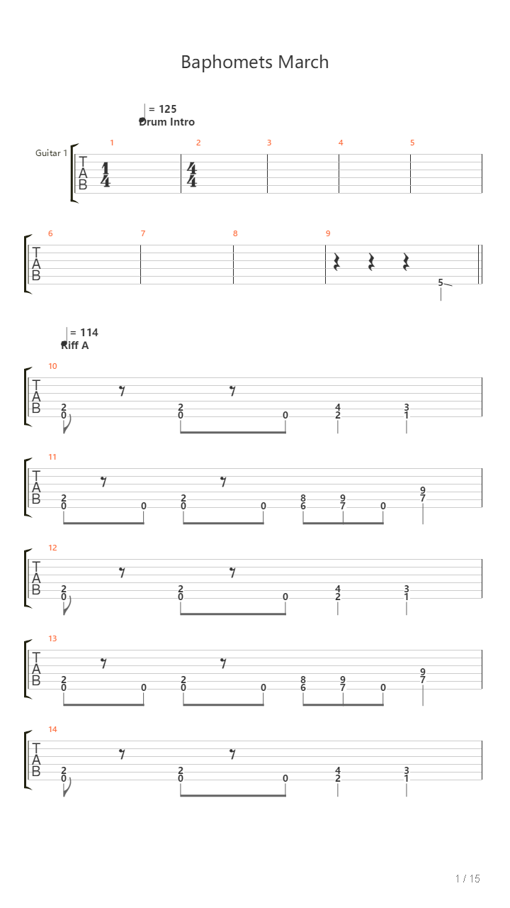 Baphomets March吉他谱