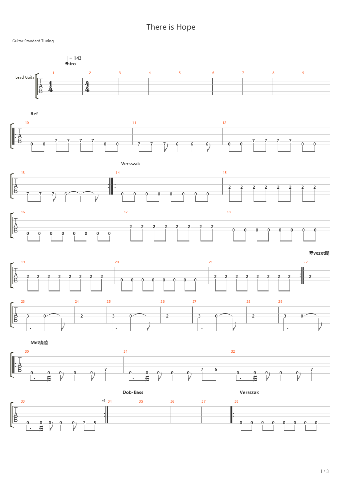 There Is Hope吉他谱