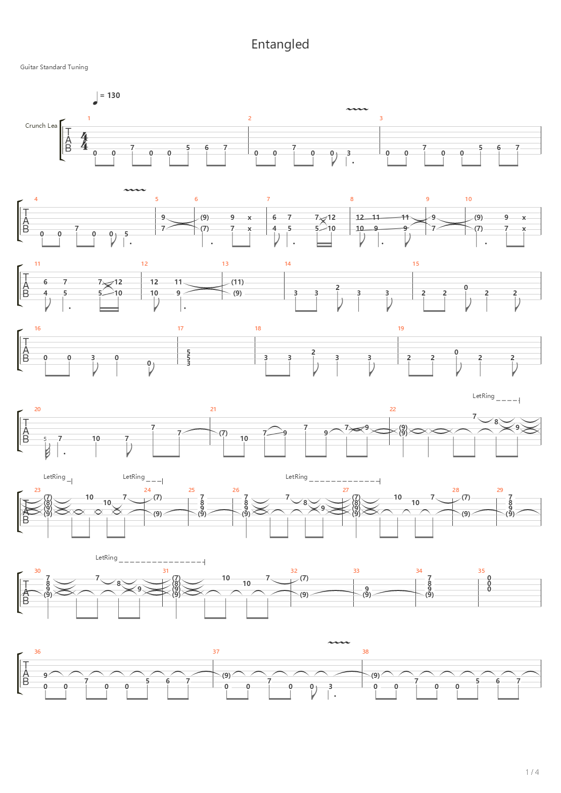 Entangled吉他谱