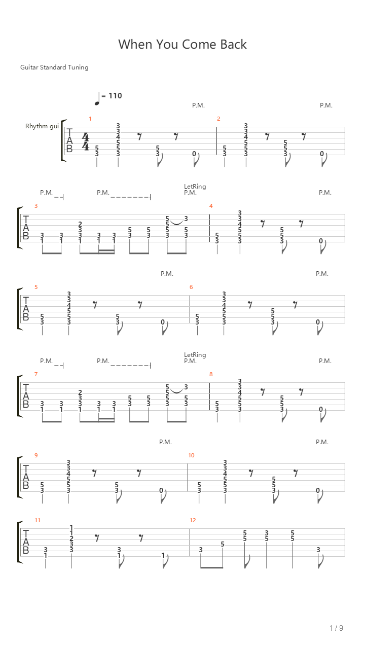 When You Come Back吉他谱