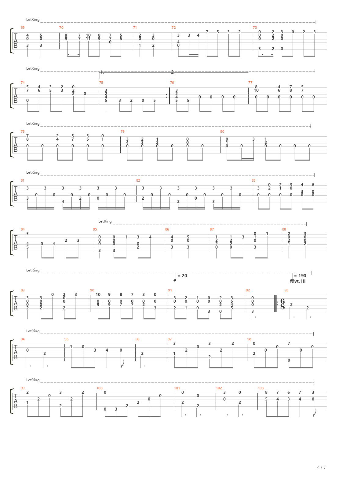 Sonata No1吉他谱