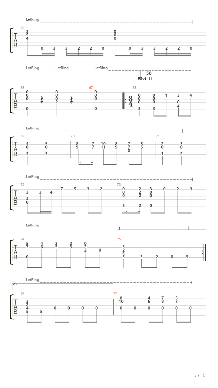 Sonata No1吉他谱