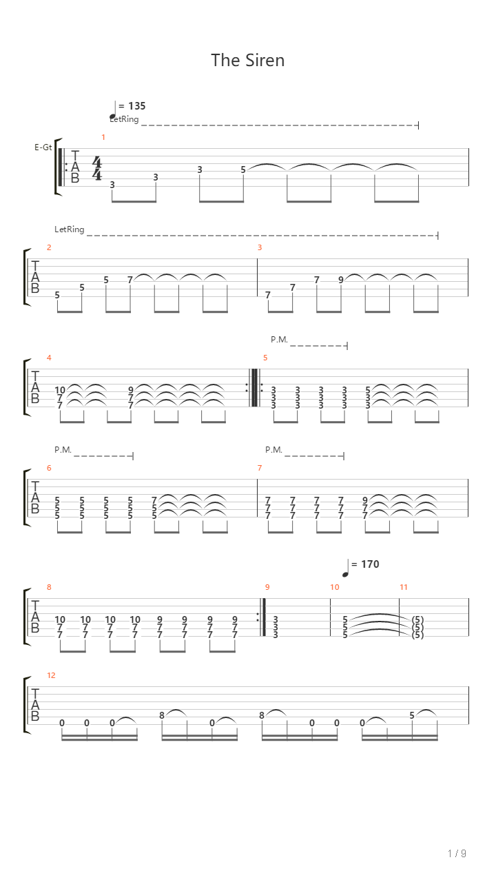 The Siren吉他谱