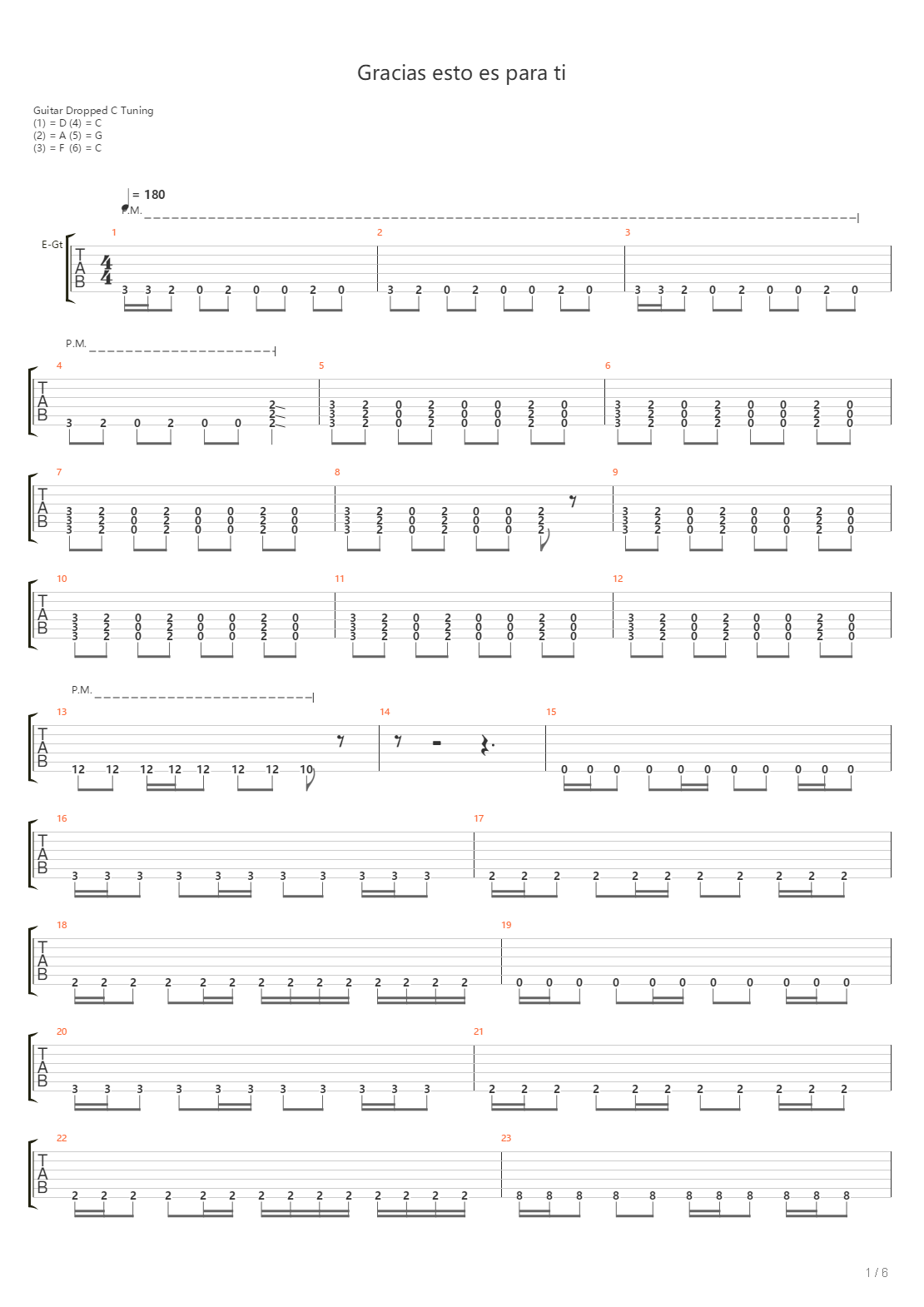 Gracias Esto Es Para Ti吉他谱