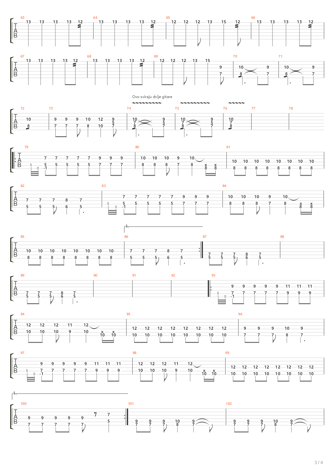 Nije Sve Tako Sivo吉他谱