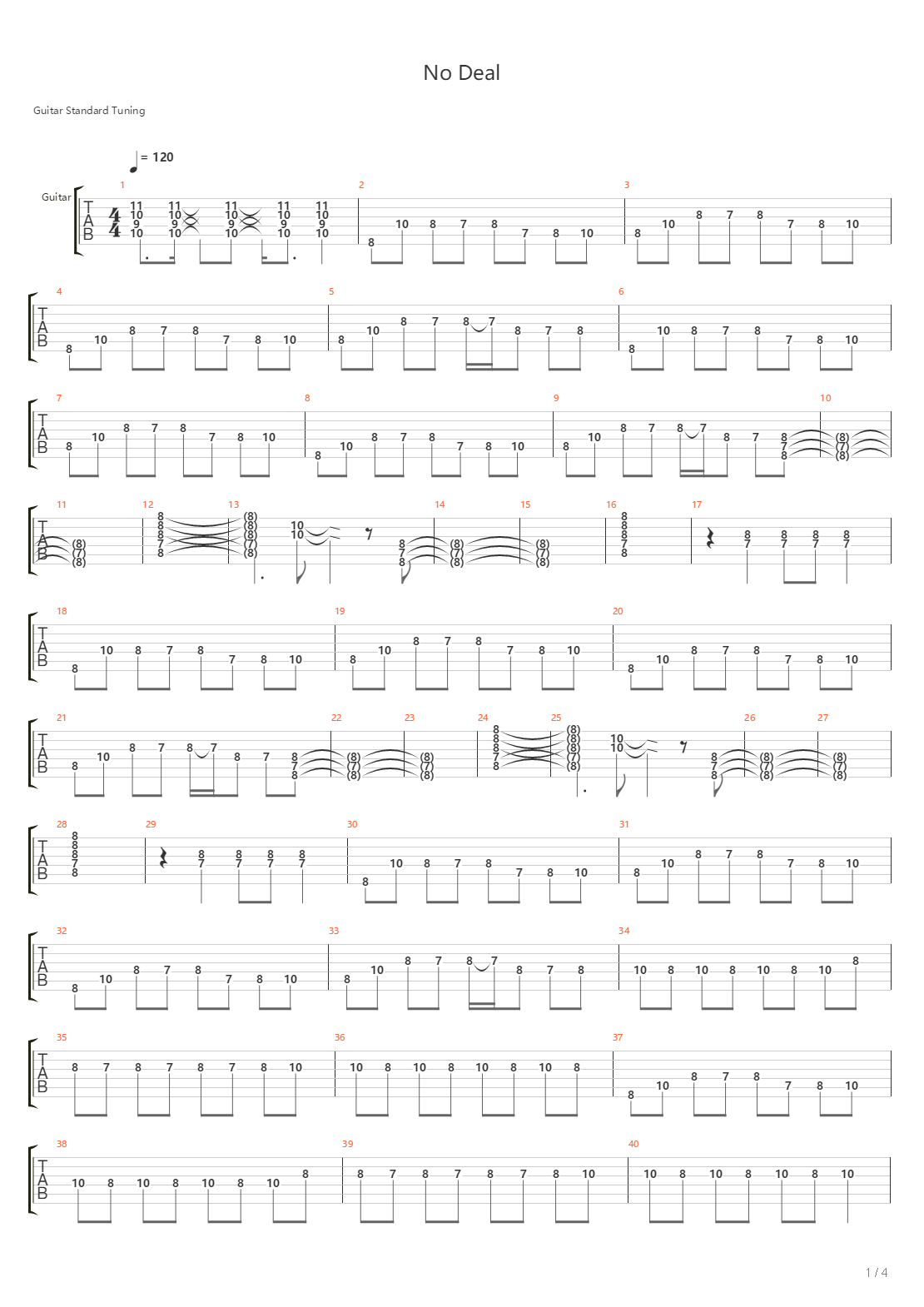 No Deal吉他谱