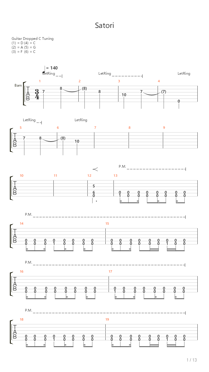 Satori吉他谱