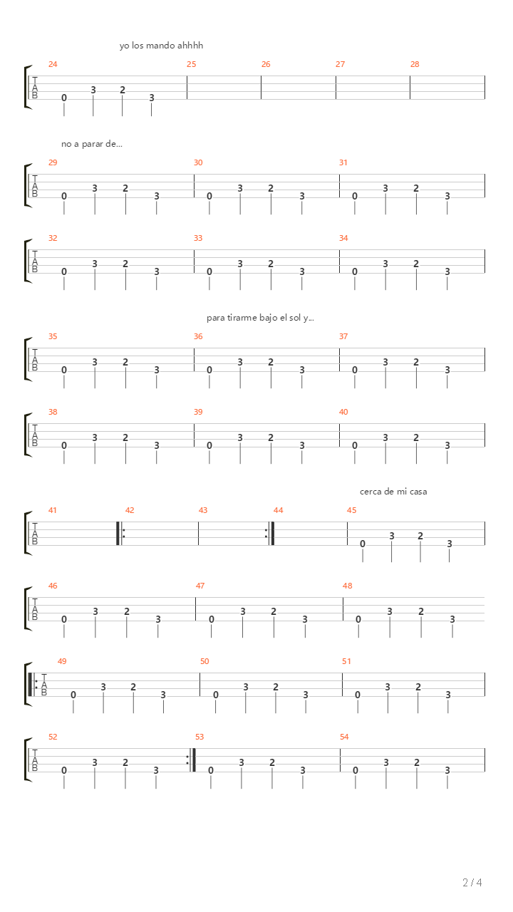 Una Vela吉他谱