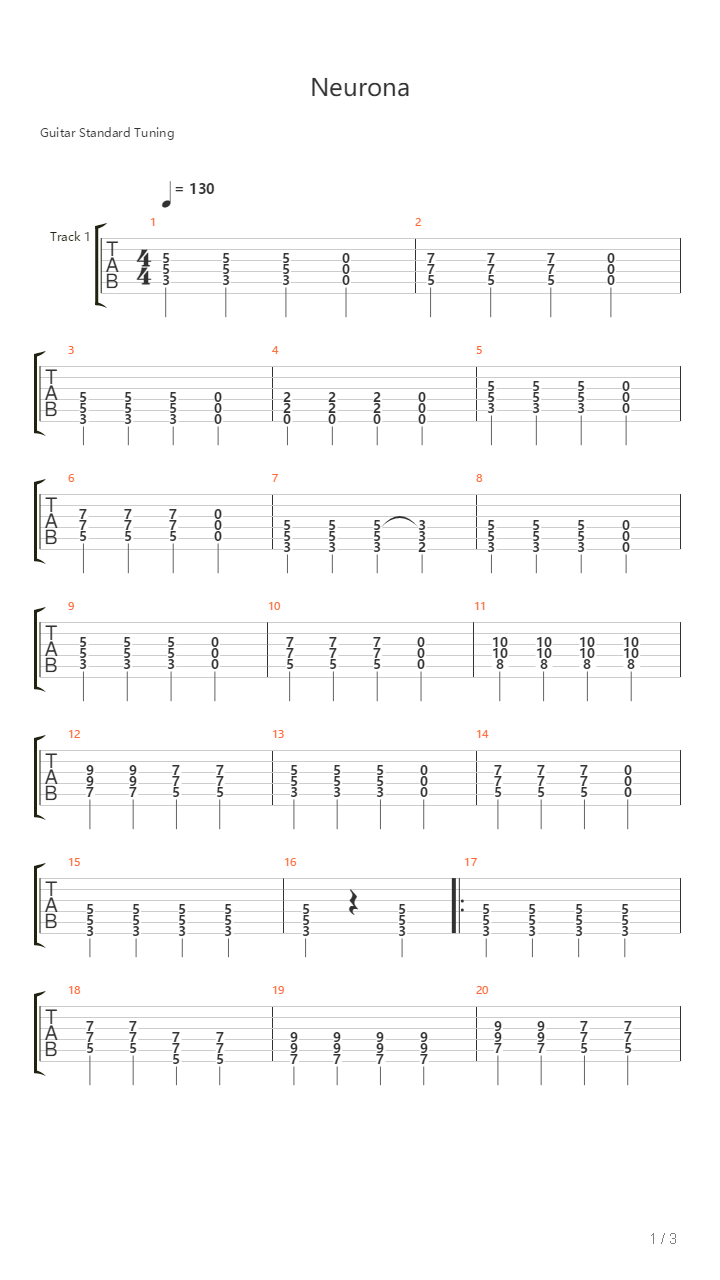 Neurona吉他谱