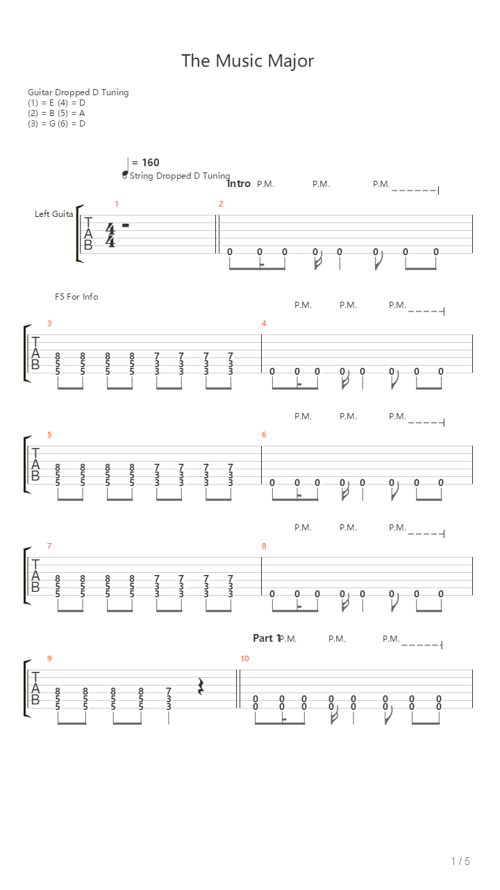 The Music Major吉他谱