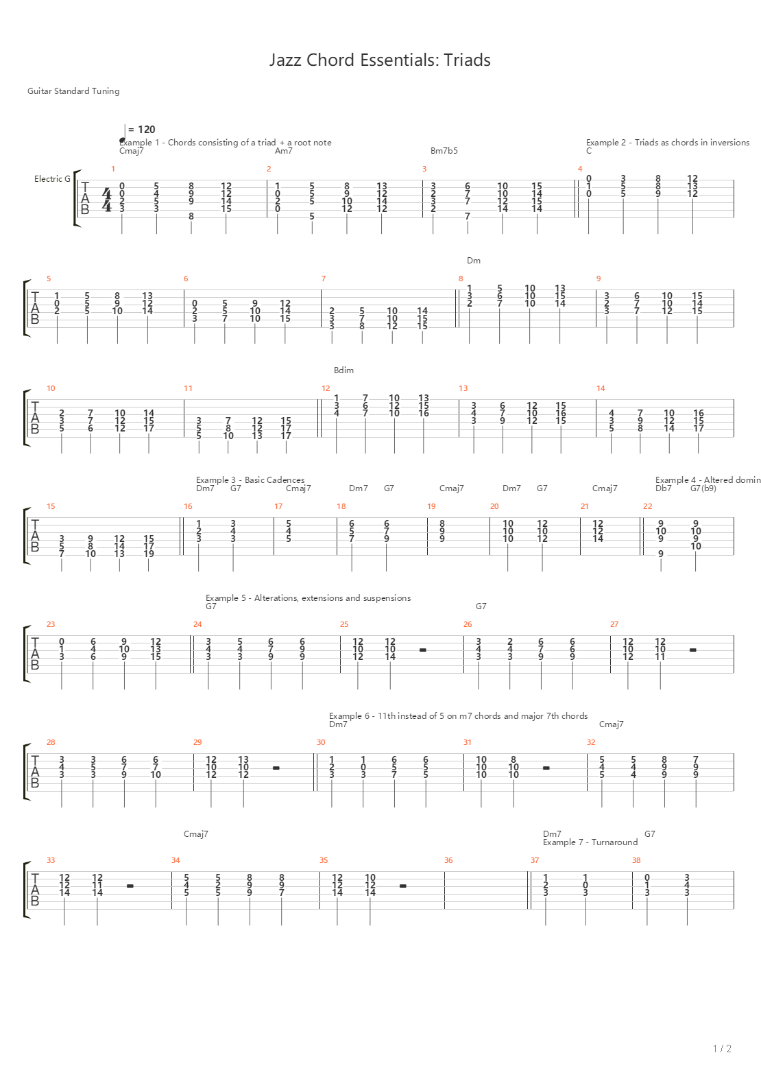 Jazz Chords Essenials - Triads吉他谱