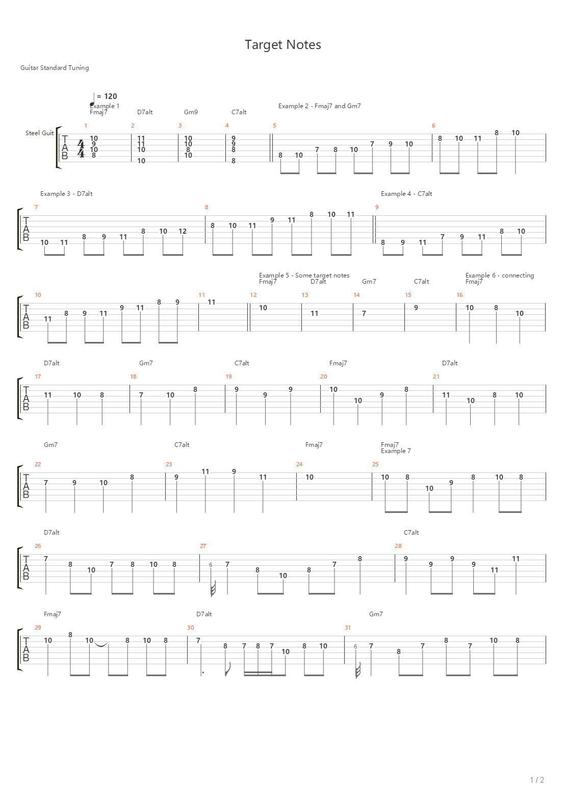 Target Notes吉他谱