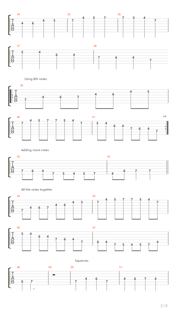 E Ionian吉他谱