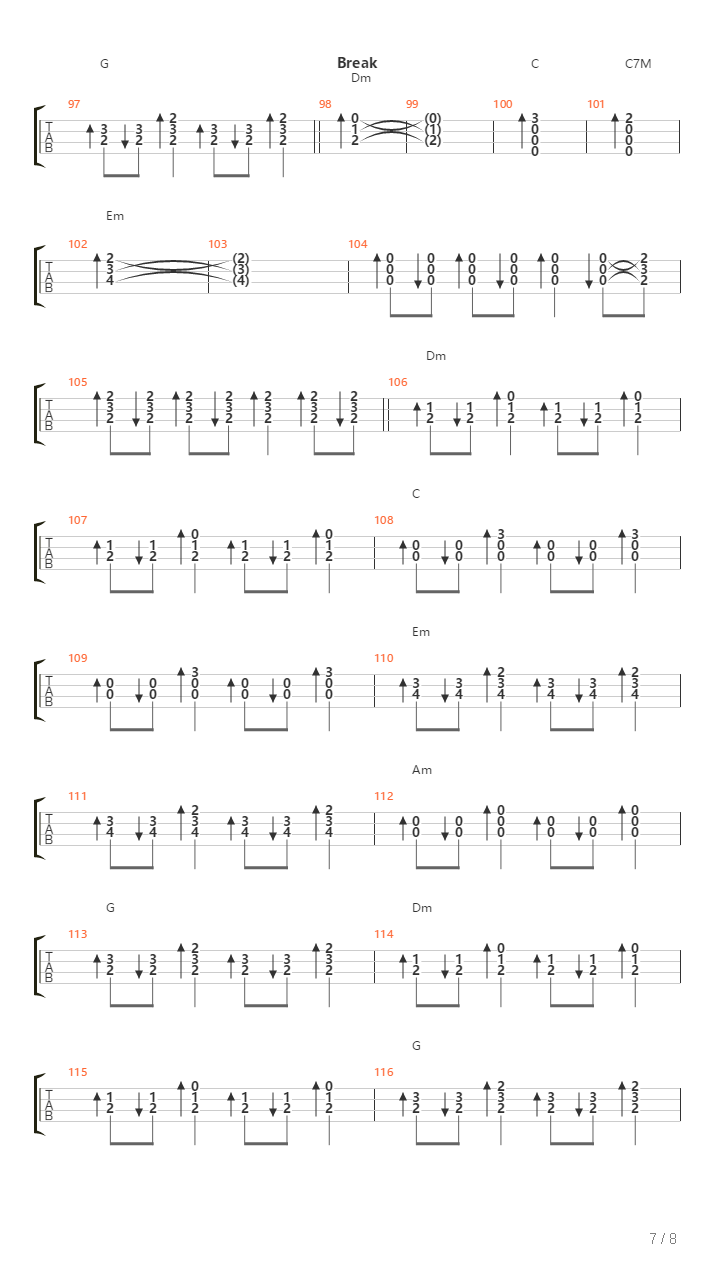 Plural Siendo Singular吉他谱