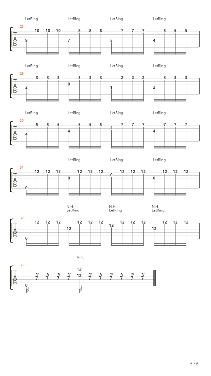 Tremolo Etude 4 Book 3吉他谱