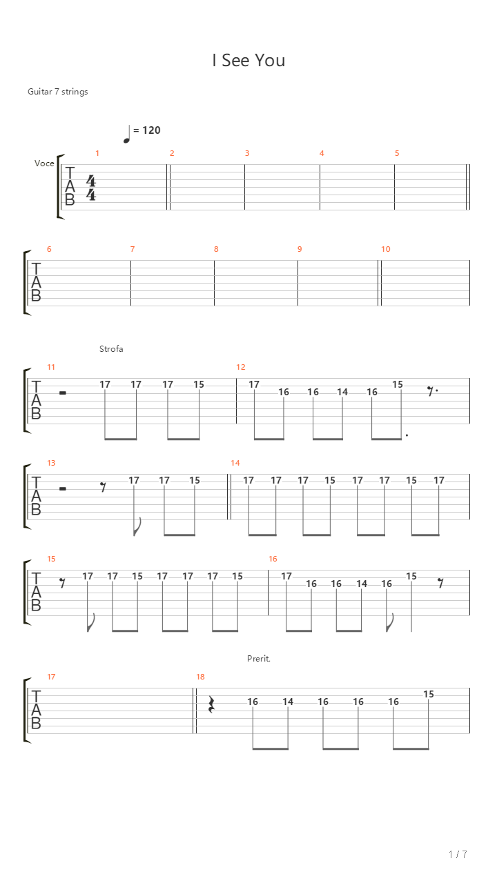 I See You吉他谱